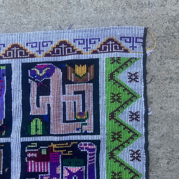 Chinese Zodiac Wall Hanging Bright Rainbow Textile Art Handmade VIntage - Picture 2 of 14